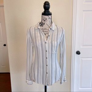 SUSINA Stripped Button Down Top - Women’s XS - Super Soft